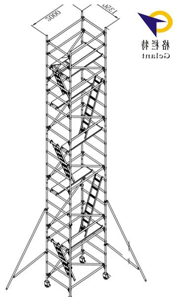 双宽70度斜爬梯式cq9跳高高游戏网站示意图