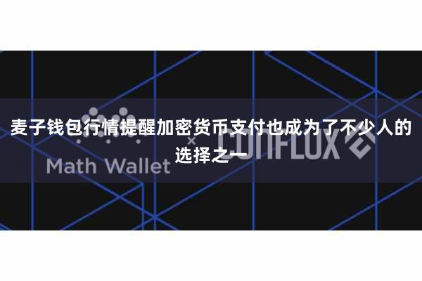 麦子钱包行情提醒加密货币支付也成为了不少人的选择之一